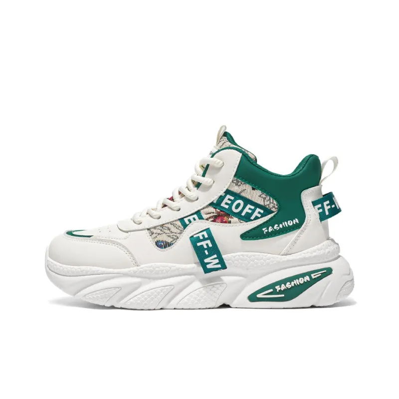 AD Anti-Slip And Wear-Resistant Height Increasing Mid-Top Chunky Sneakers Men's-4