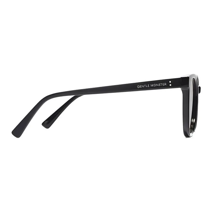 GENTLE MONSTER Acetate Square Sunglasses Unisex Ink Black/Brown-2