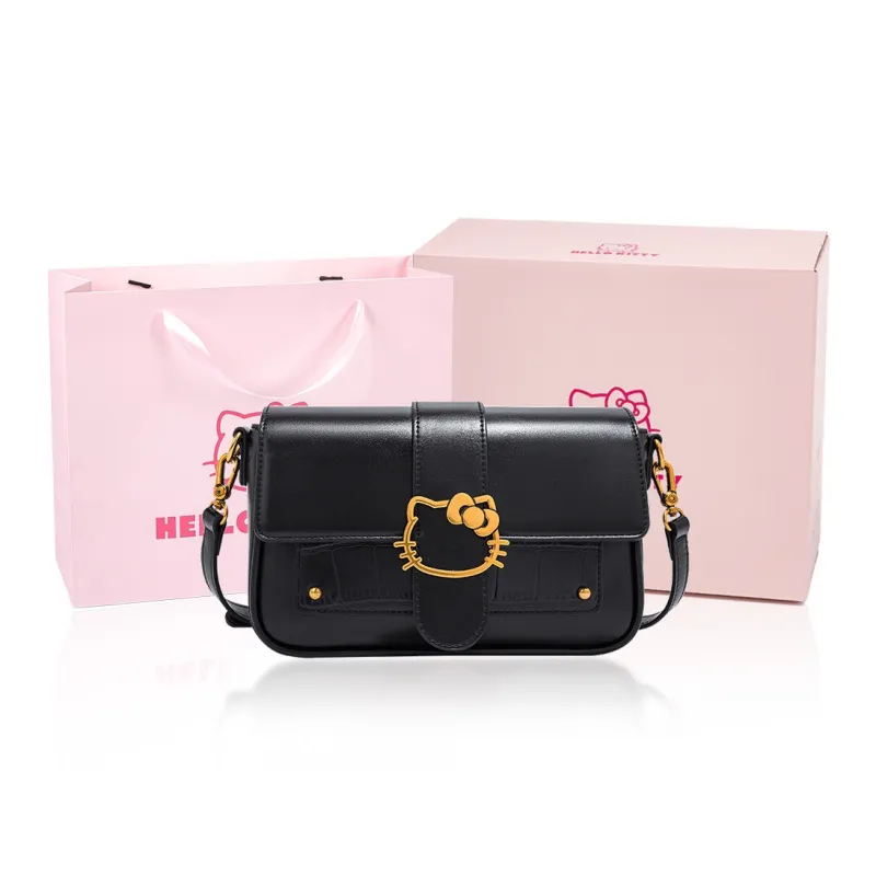 MESUCA Sanrio Hello Kitty PU Shoulder Bag Regular Women's Black/White/Pink-5