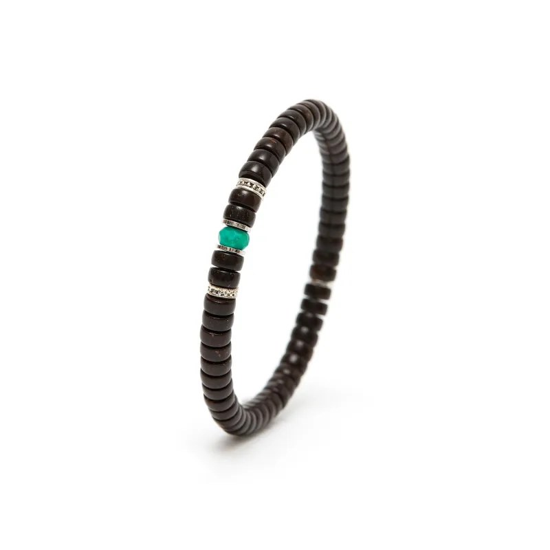 Bluish Reverie Coconut Shell Beads Bracelets Unisex-2