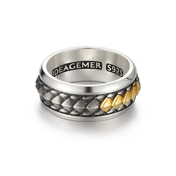 IDEAGEMER S925 Silver Rings Men's-3
