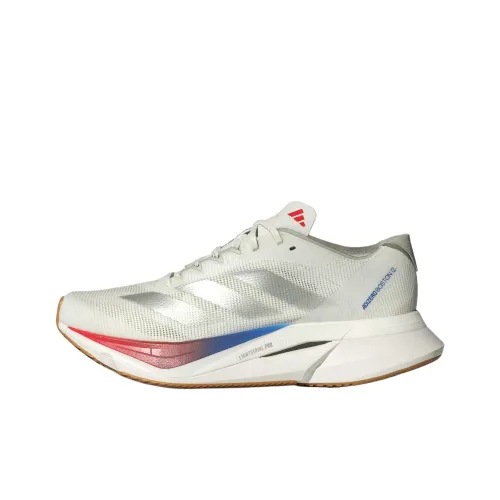 Adizero Boston 12 Women's Adidas 'White Matte Silver Pure Ruby' Women's