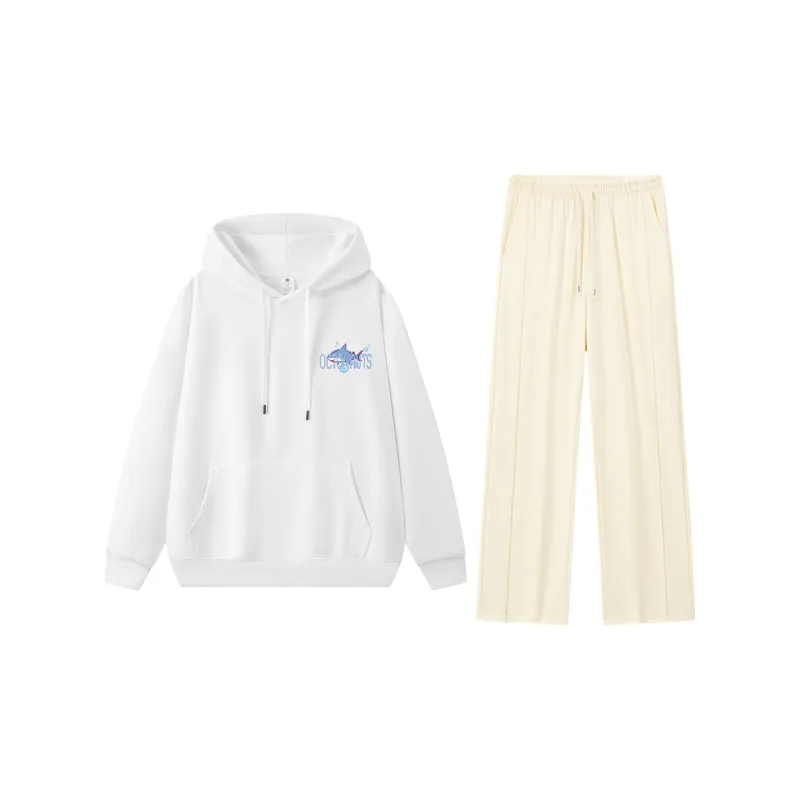 Small Columns Under The Sea Sweatshirt Set Unisex-39