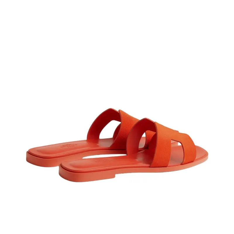 HERMES Oran Slide Slippers Women's Orange-3