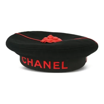 CHANEL 1990 2000s Camélia Beret