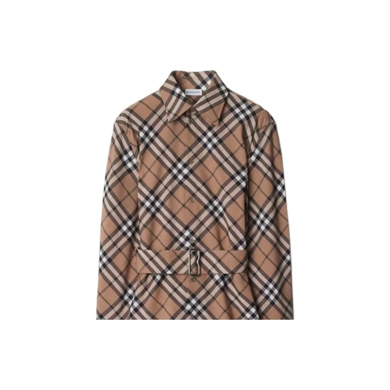 Burberry Long Sleeved Buttoned Checked Shirt-4