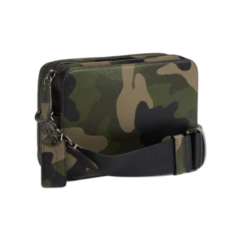 COACH Charter Leather Shoulder Bag, Crossbody Bag Trumpets Men's Camouflage-1