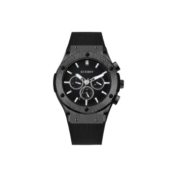 KUERST Automatic Mechanical Movement Rubber Strap Watch Men's Watches Black Dial