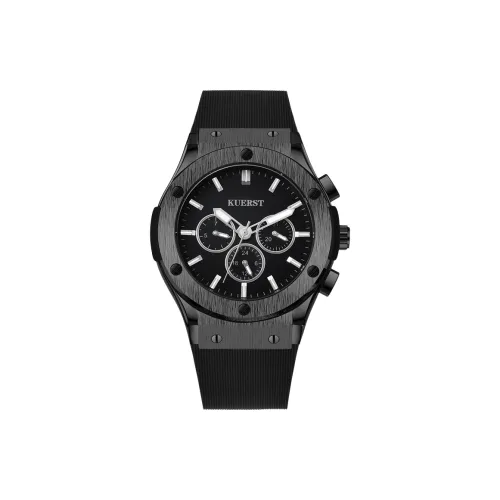 KUERST Automatic Mechanical Movement Rubber Strap Watch Men's Watches Black Dial