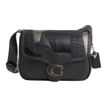 COACH TabbyMessenger Gloves Made Of Tanned Leather Envelope Bag Crossbody Bags Medium Size Women's Black