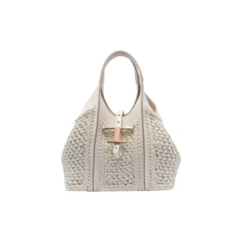TOD'S T Timeless Woven Mini Tote Bag