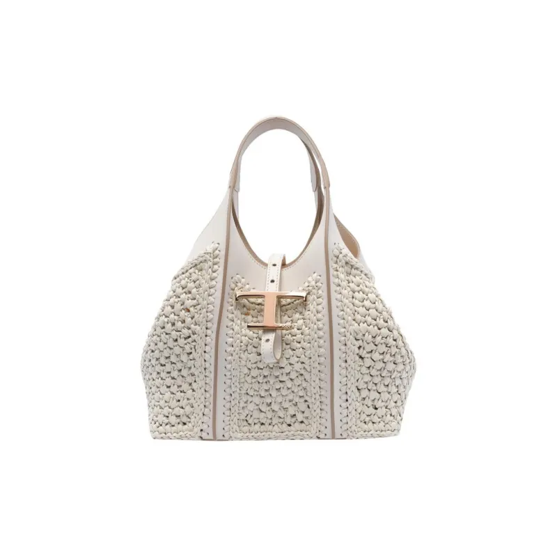 TOD'S T Timeless Woven Mini Tote Bag-0