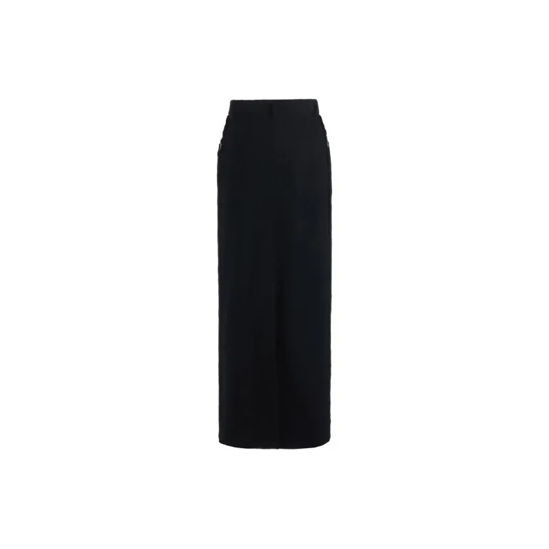 Yohji Yamamoto Casual Long Skirt Women's Black-1