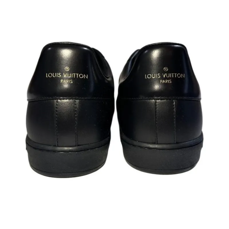 LOUIS VUITTON Luxembourg Low Top Skateboard Shoes Men's Black-3