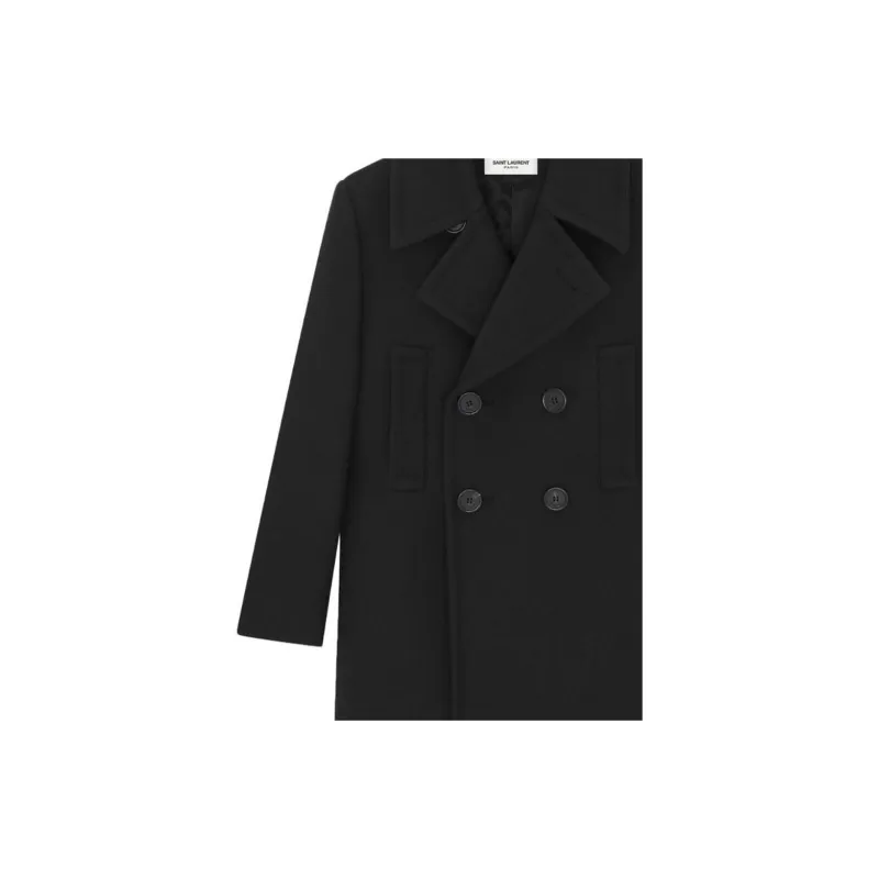 SAINT LAURENT SS23 Coat Women's Black-4