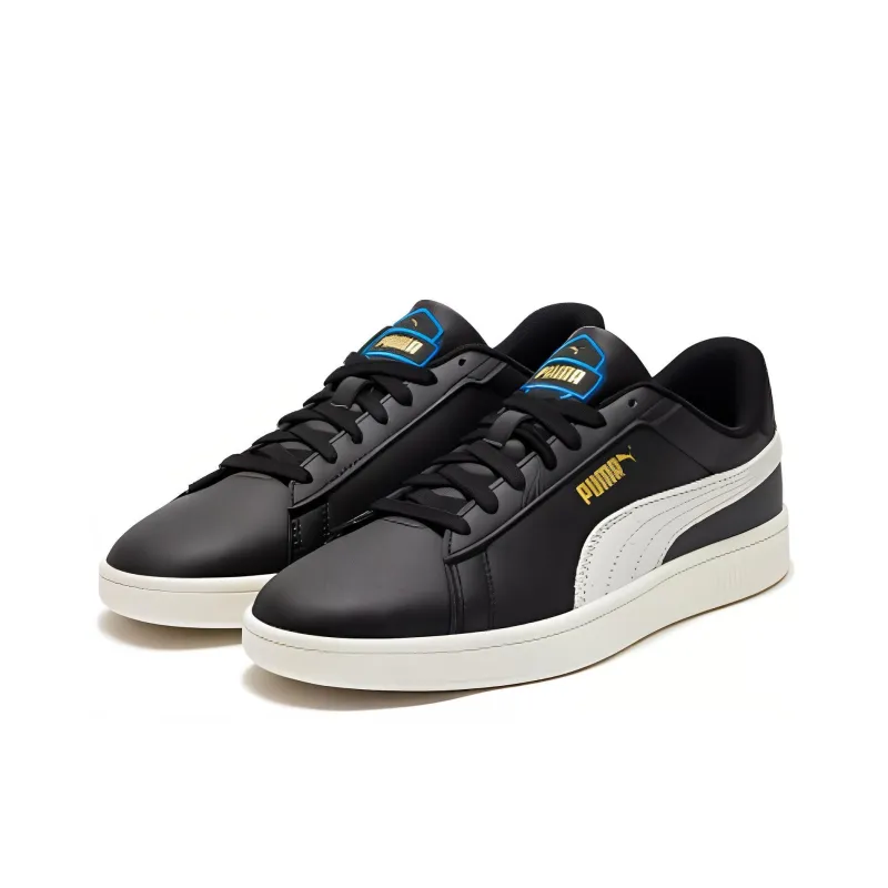 PUMA Smash 3.0 Anti Slip Wear Resistant Low Top Skateboard Shoes Unisex Black-2