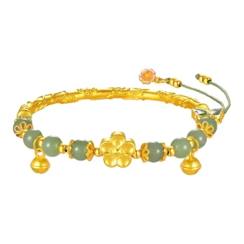 KING TAI SANG Hetian Jade Bracelets Green Jade Women's