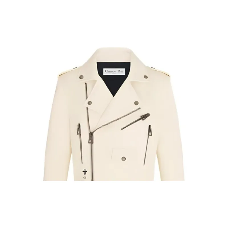 DIOR SS24 Leather Jacket Women's White-2