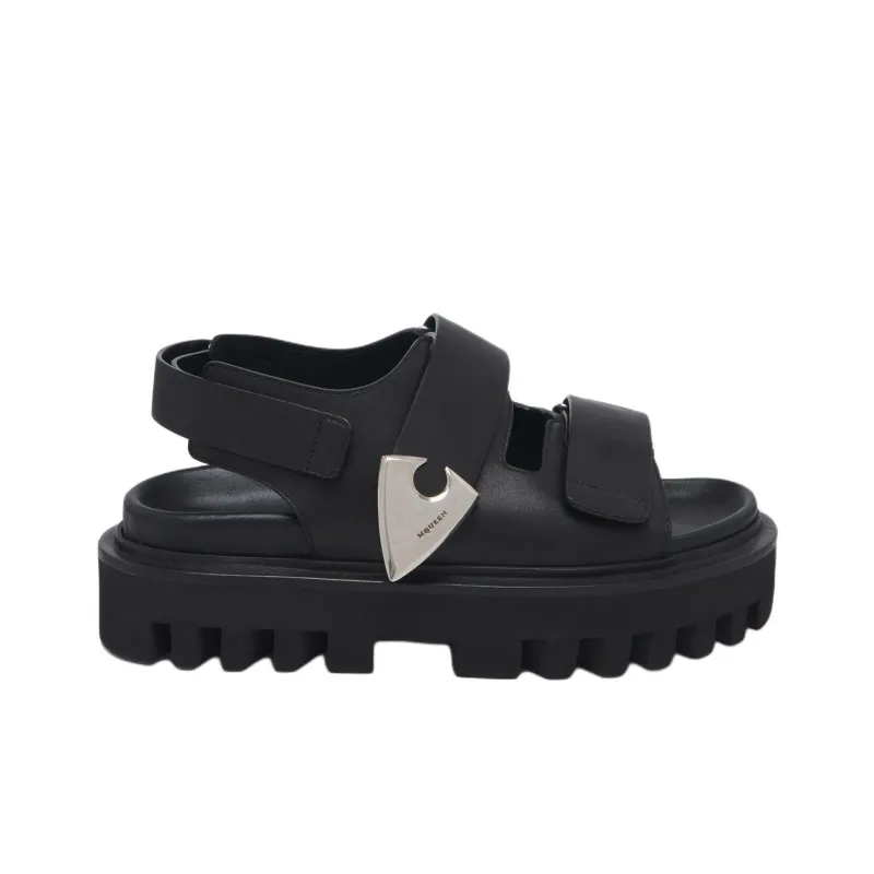 Alexander McQueen Parachute Strap Sandals 5cm Women's Black-1
