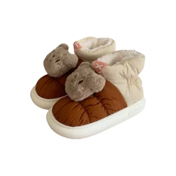Thin Strips Cotton Slippers Unisex, Orange