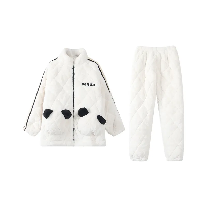 X QINGE Pajama Set Women's White-0