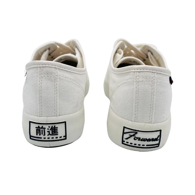 QIANJIN Street Fashion Slip Resistant, Abrasion Resistant, Lightweight Low Top Canvas Shoes Unisex Ecru-3