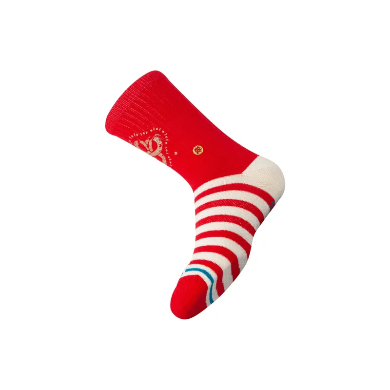 Stance Kids' Crew Socks Unisex 1 Pack Red-5