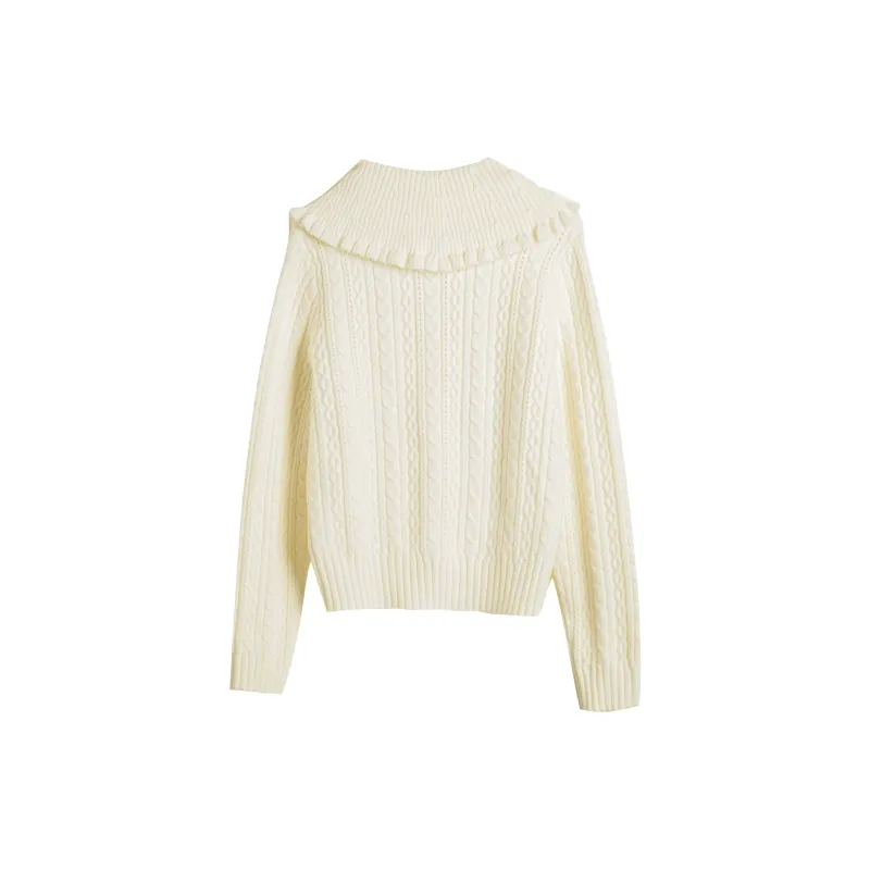 Olrain Sweater Women's Coconut Milk White-1