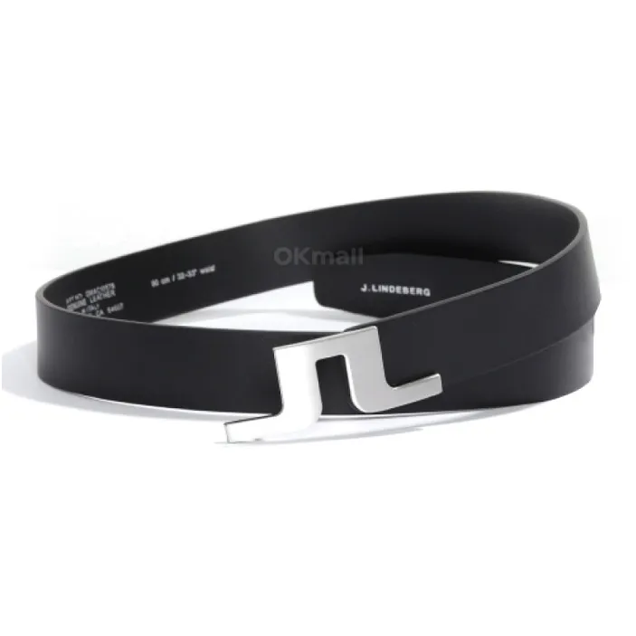 J.Lindeberg Vegetable Tanned Leather Belts Men's Black  -0