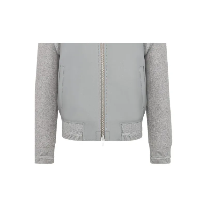 DIOR SS25 Baseball Jacket Men's Gray-3