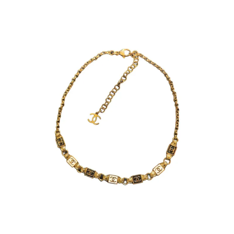 CHANEL Enamel Necklaces Unisex Gold-0
