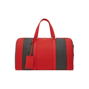 FERRAGAMO Polyurethane Portable One Shoulder Travel Bag Men's Red & Gray