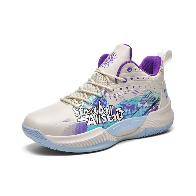 SOURCE Cushioning Anti Slip Wear Resistant Moisture Wicking Coverage Impact Resistant Mid Top Basketball Shoes Unisex-8