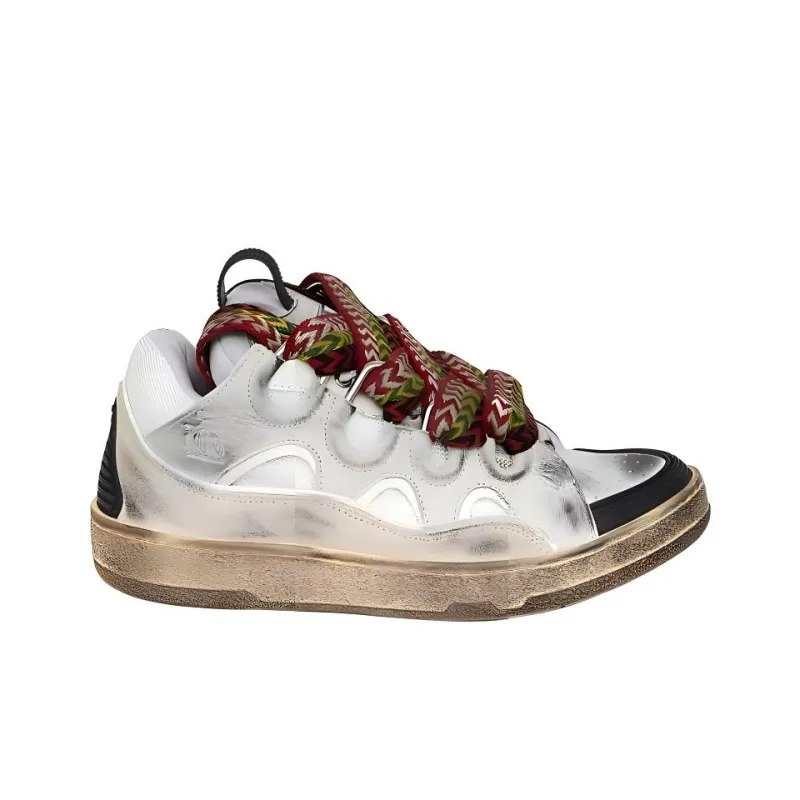 Lanvin Low Top Skateboard Shoes Men's White-1