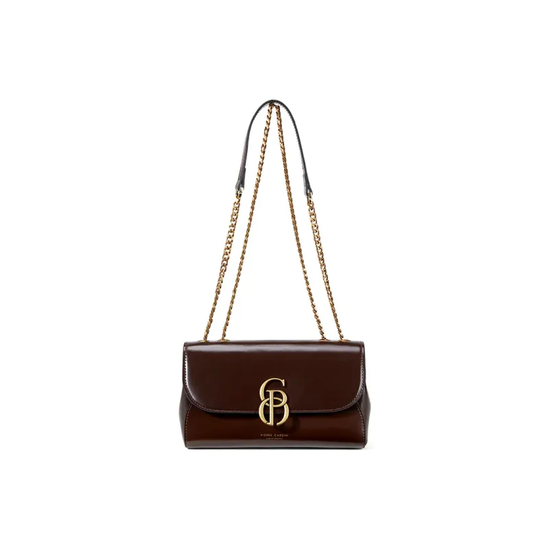 PIERRE CARDIN Cow Leather Premium Vintage Shoulder Bag, Crossbody Bag Regular Women's Bitter Coffee-1