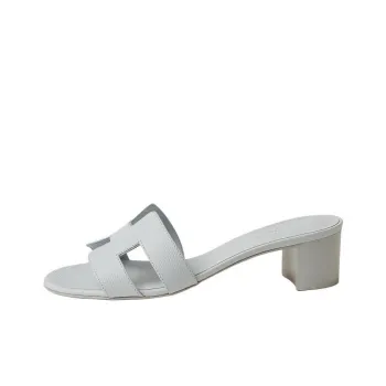 HERMES Oasis Slide Slippers 5cm Women's Blue
