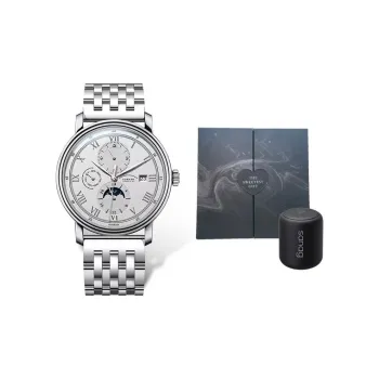 BORMAN Automatic Mechanical Movement Stainless Steel Watchband Watch Men's Watches White Dial