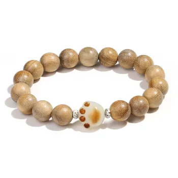 PUTUOSHANWENCHUANG Sandalwood Bracelets Unisex