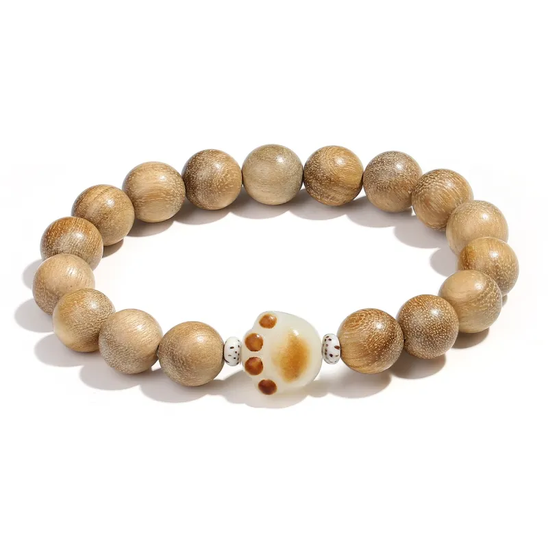 PUTUOSHANWENCHUANG Sandalwood Bracelets Unisex-0