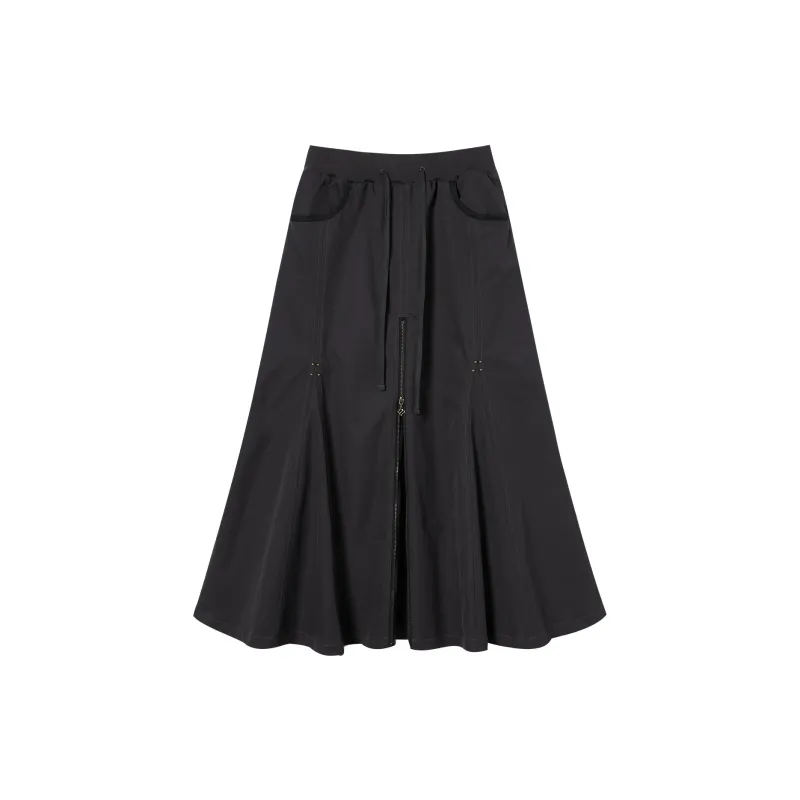 I'M ONE Casual Long Skirts Women's Medium Gray-1