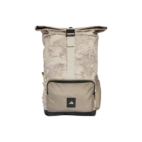 Adidas Polyester Backpack Unisex Beige Putty