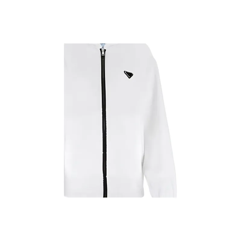 PRADA SS22 Sweatshirt Jacket Women's White-6