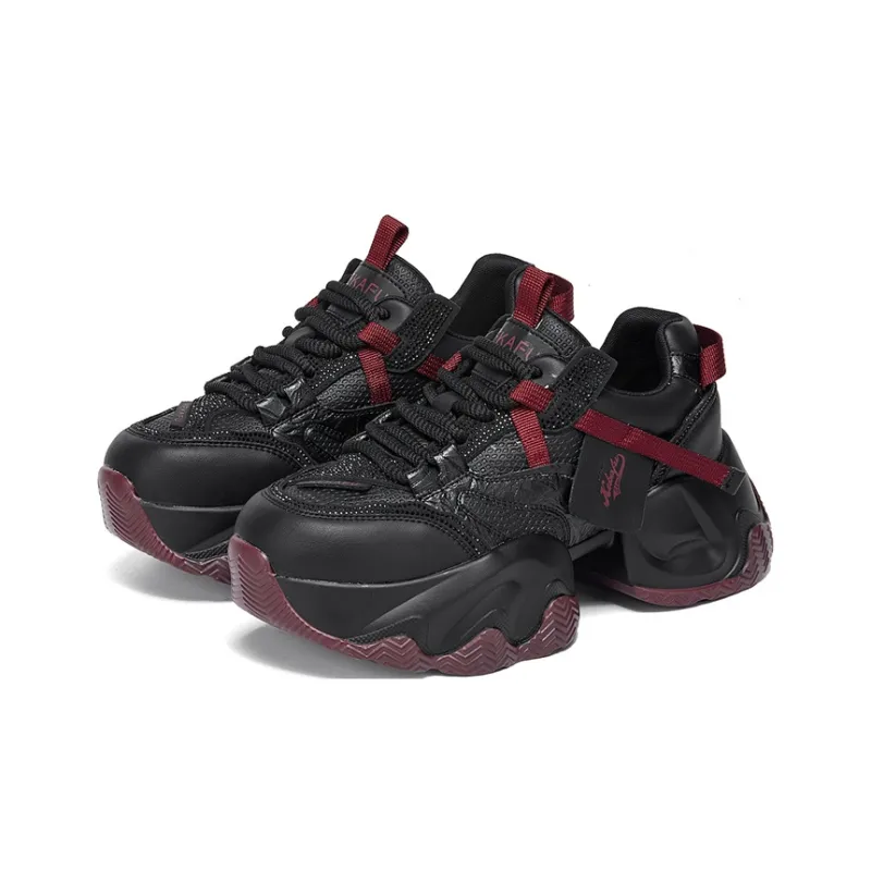 KEKAFU Anti-Slip And Wear-Resistant Height Increasing Low-Top Chunky Sneakers Women's-7