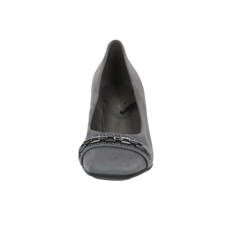 CAPRICE Tessa Chunky Heel High Heels 6cm Women's Gray-4