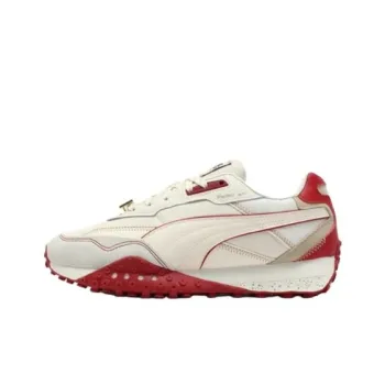 PUMA Blktop Rider Slip Resistant Breathable Low Top Casual Shoes Unisex Beige Red