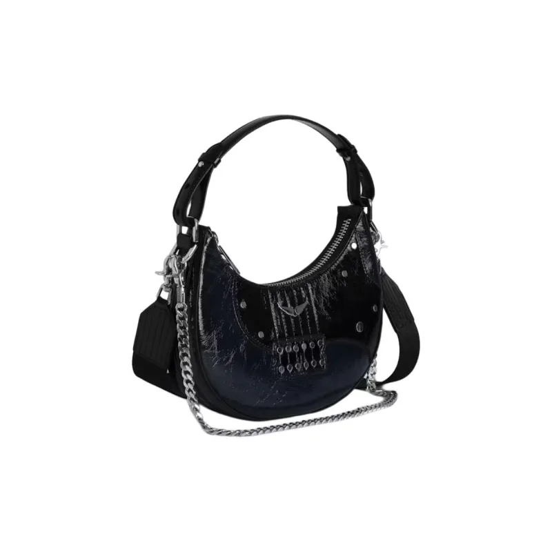 Zadig & Voltaire Cow Leather Shoulder Bag Mini Women's Black-2