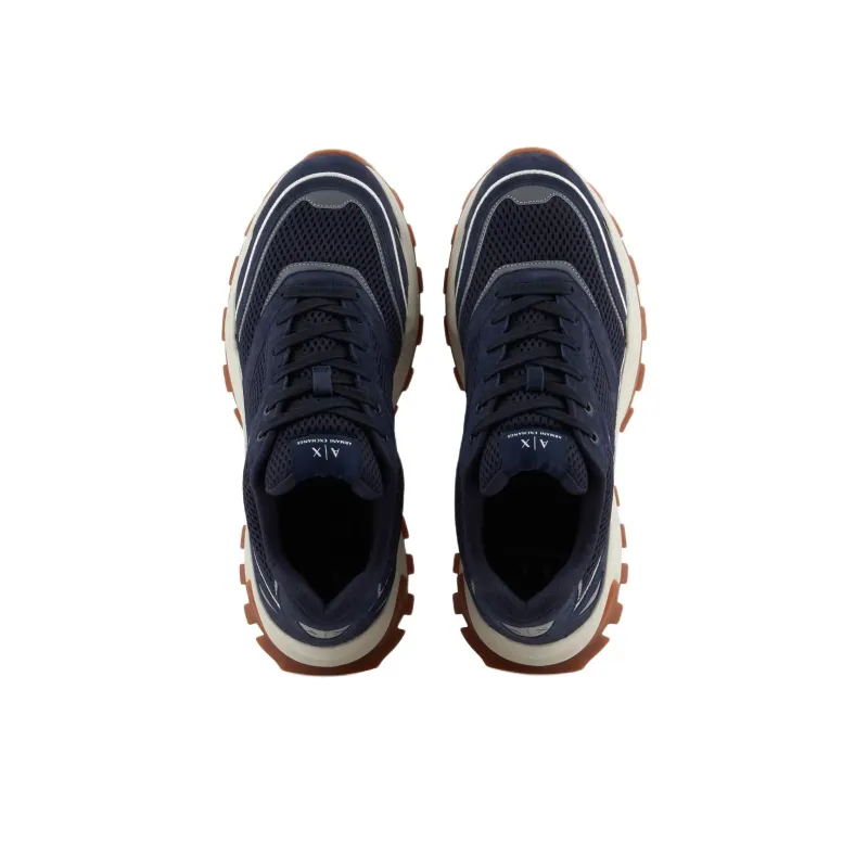 ARMANI EXCHANGEAE Low Top Casual Shoes Men's Blue-4