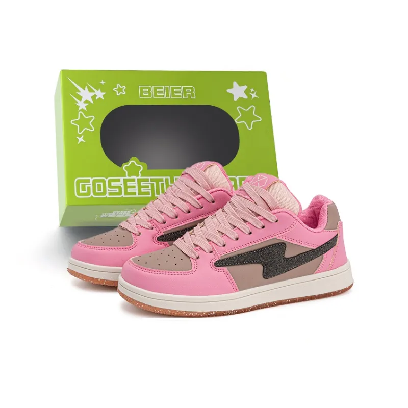 BEIER Lightning Youth Classic Abrasion Resistant Lightweight And Breathable Low Top Skateboard Shoes Unisex-37