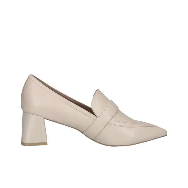 CAPRICE Gillian Chunky Heel High Heels 5.5cm Women's Beige-1