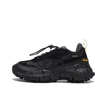 Reebok Anti Slip Wear Resistant Low Top Casual Running Shoes Men's Black